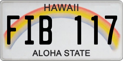 HI license plate FIB117