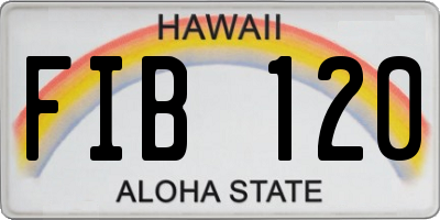HI license plate FIB120