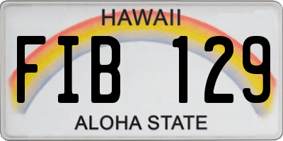 HI license plate FIB129