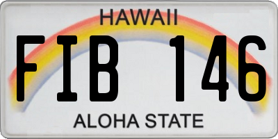 HI license plate FIB146