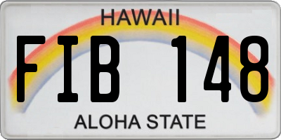 HI license plate FIB148