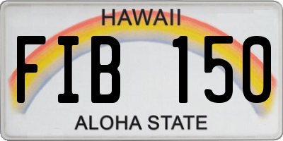 HI license plate FIB150