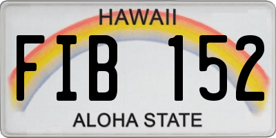 HI license plate FIB152