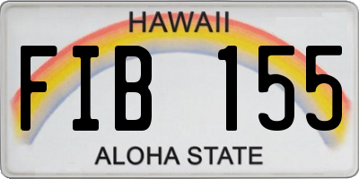 HI license plate FIB155
