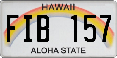 HI license plate FIB157