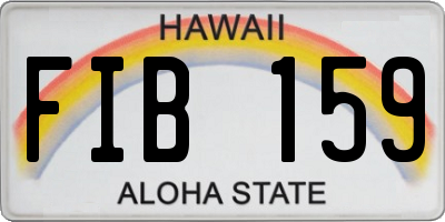 HI license plate FIB159