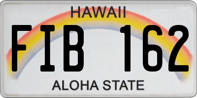 HI license plate FIB162