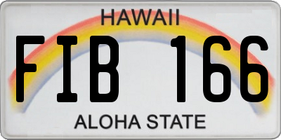 HI license plate FIB166