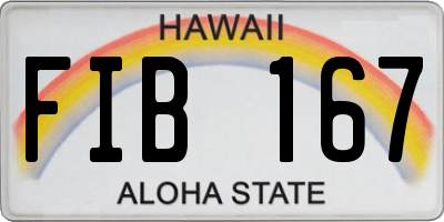 HI license plate FIB167