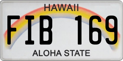 HI license plate FIB169