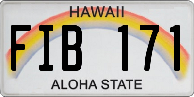 HI license plate FIB171