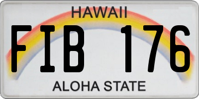 HI license plate FIB176