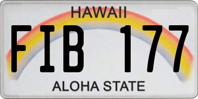 HI license plate FIB177
