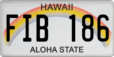 HI license plate FIB186