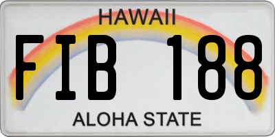 HI license plate FIB188