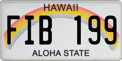 HI license plate FIB199