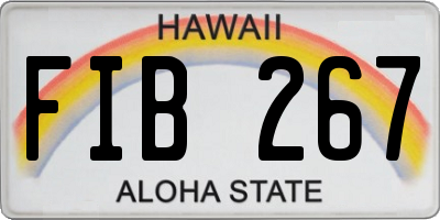 HI license plate FIB267