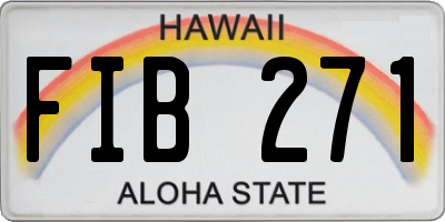 HI license plate FIB271