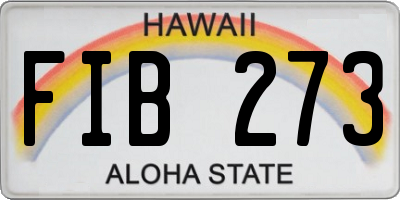 HI license plate FIB273