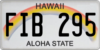 HI license plate FIB295