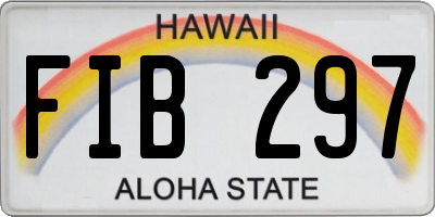 HI license plate FIB297