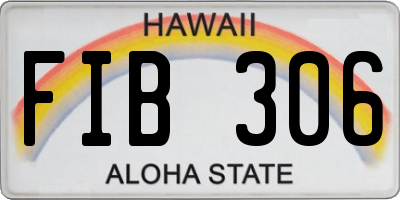 HI license plate FIB306