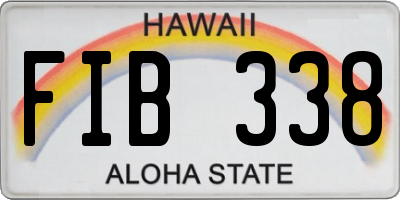 HI license plate FIB338