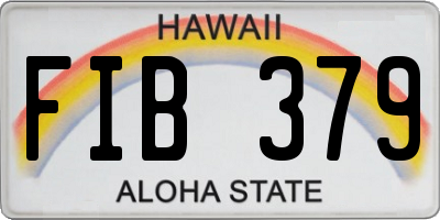 HI license plate FIB379