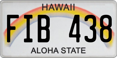 HI license plate FIB438