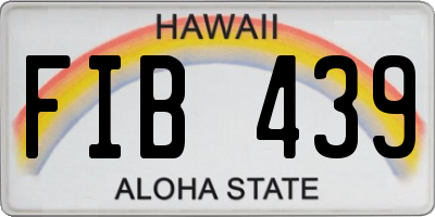 HI license plate FIB439