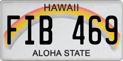 HI license plate FIB469
