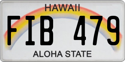 HI license plate FIB479