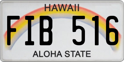 HI license plate FIB516
