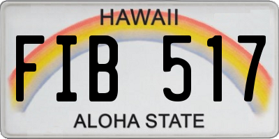HI license plate FIB517