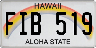HI license plate FIB519