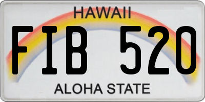 HI license plate FIB520
