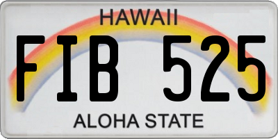 HI license plate FIB525