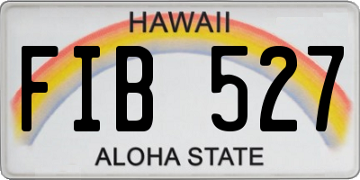 HI license plate FIB527