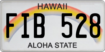 HI license plate FIB528