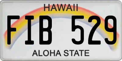 HI license plate FIB529