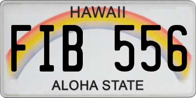 HI license plate FIB556