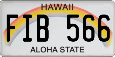 HI license plate FIB566