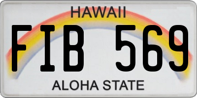 HI license plate FIB569