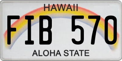 HI license plate FIB570