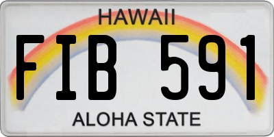 HI license plate FIB591