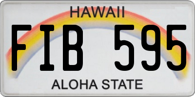 HI license plate FIB595