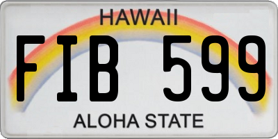 HI license plate FIB599