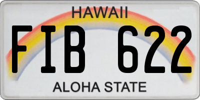 HI license plate FIB622