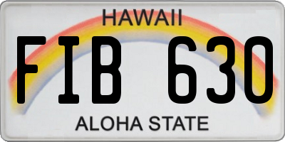 HI license plate FIB630