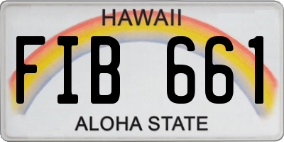 HI license plate FIB661